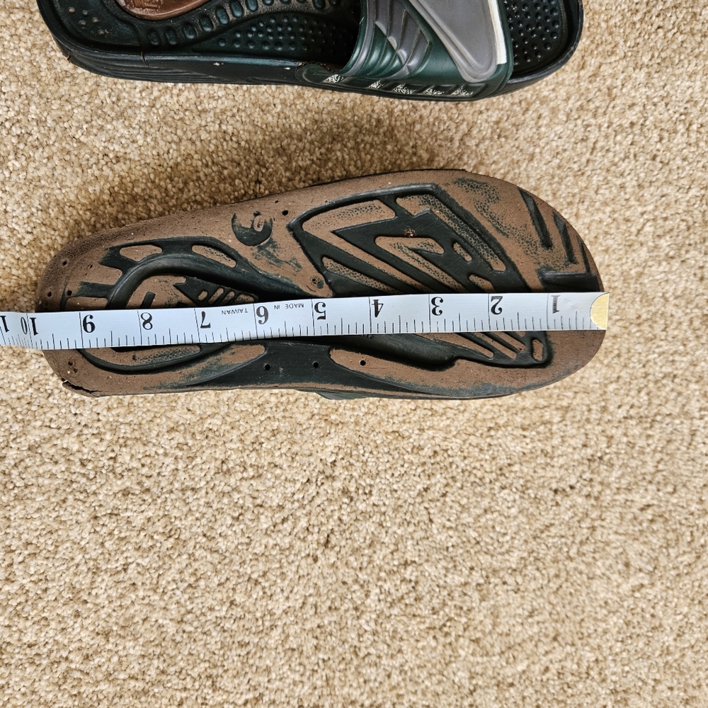 Rassi Sport Branded Size 40 (Brazil) Women's Green and Gray Slide Sandals - Picture 5 of 8